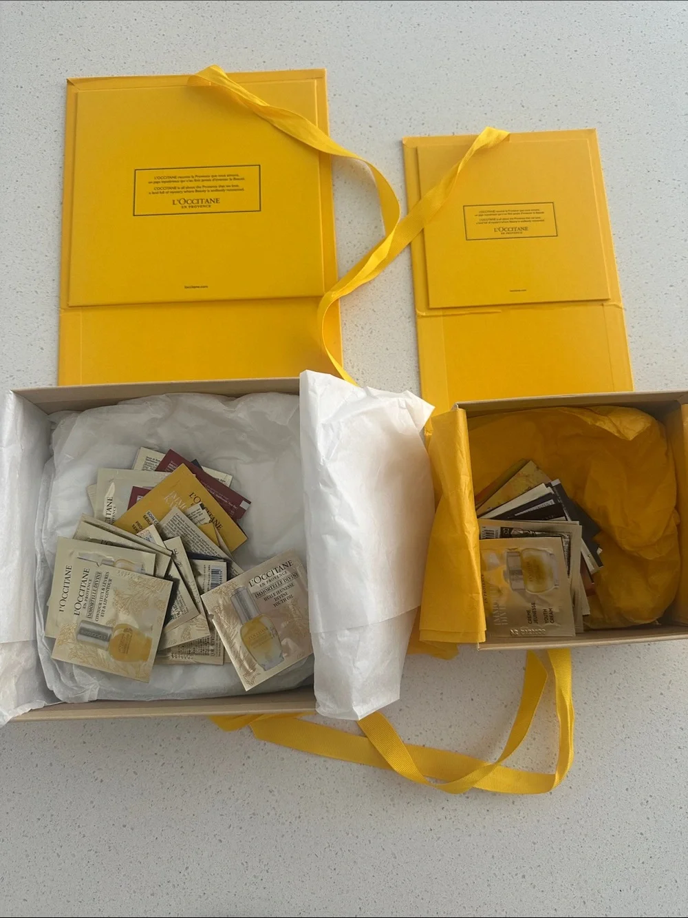 L'Occitane Yellow Gift Box Set Organizer